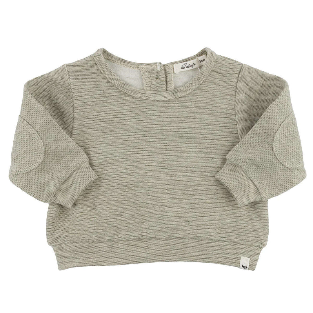 Oh Baby! Mini Honeycomb Elbow Patch Sweatshirt Skipper & Scout 