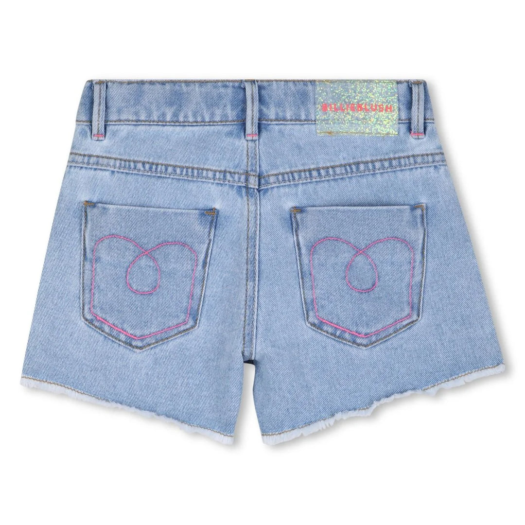 Billieblush Colorful Rhinestone Denim Shorts