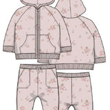 Angel Dear French Terry Woodsorrel - Zip Hoodie Set