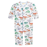 Baby Club Chic Dino's Kingdom Coverall w Piping Printed - 9-12M