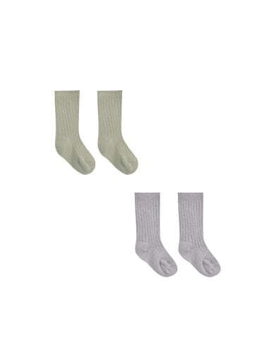Quincy Mae SOCKS SET - PERIWINKLE-SAGE