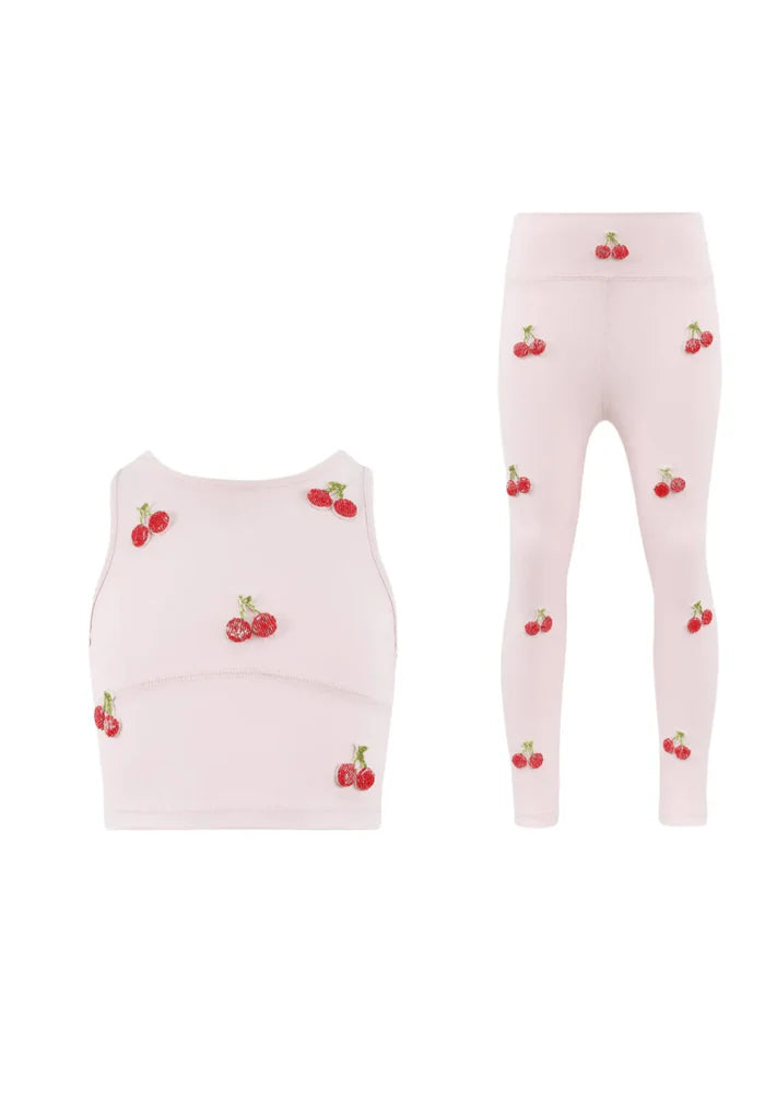 Lola & the Boys Cherry Beaded Athletic Set