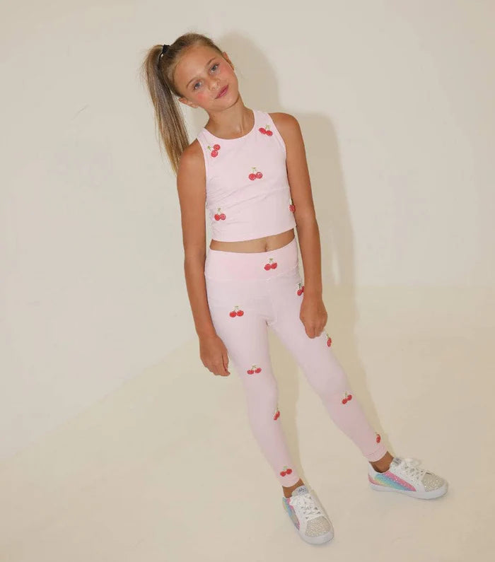Lola & the Boys Cherry Beaded Athletic Set