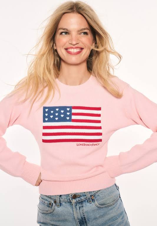 Love Shack Fancy Ty Flag Pullover
