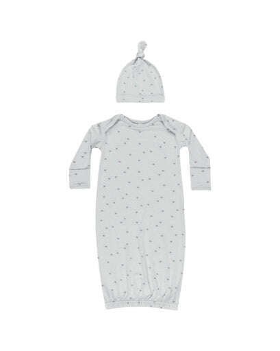 Quincy Mae BAMBOO BABY GOWN + HAT SET Skipper & Scout 