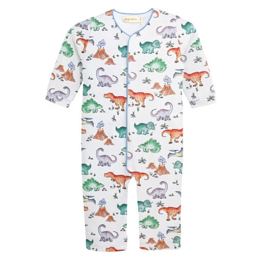 Baby Club Chic Dino's Kingdom Coverall w Piping Printed - 6-9M