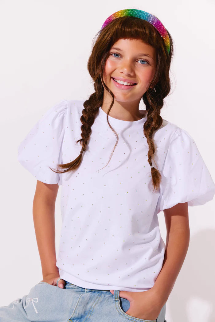 Lola & the Boys Sparkle Princess Ruffle Tee