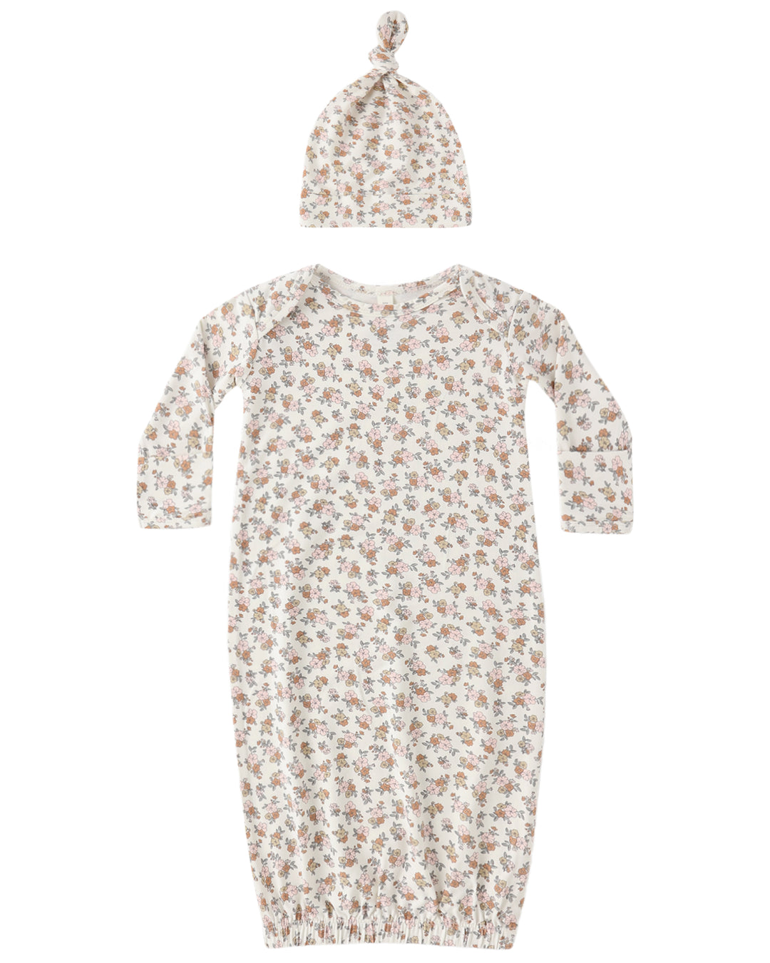 Quincy Mae BAMBOO BABY GOWN + HAT SET