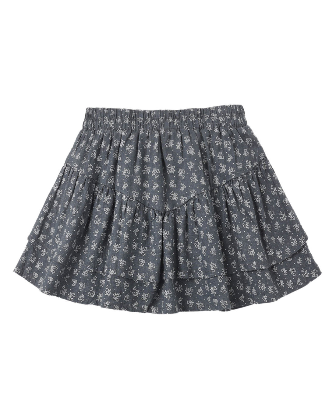Rylee + Cru Tiered Mini Skirt - Heart Ditsy