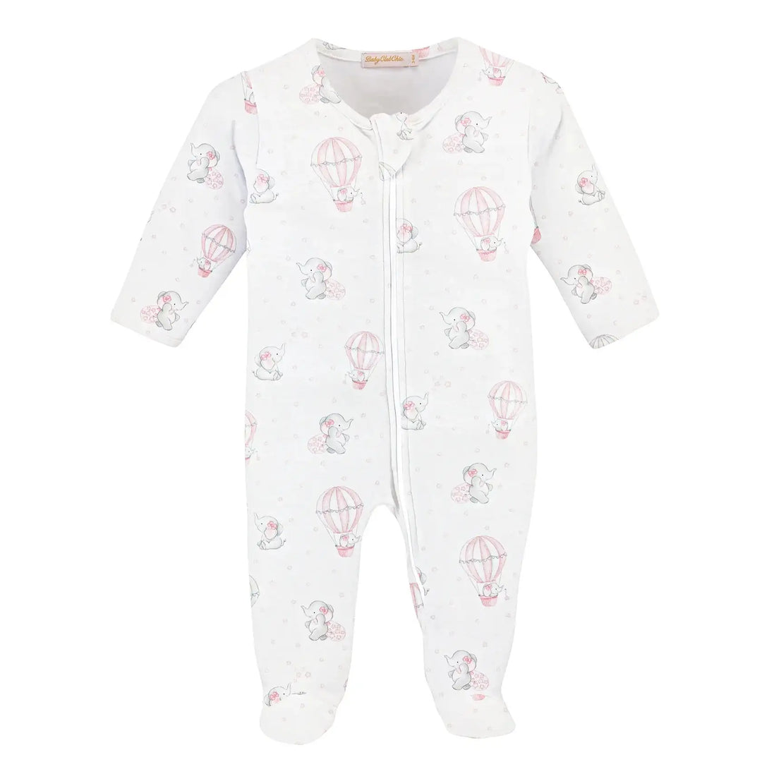 Baby Club Chic Dreamy Air Balloons Zip Footie Printed Skipper & Scout 