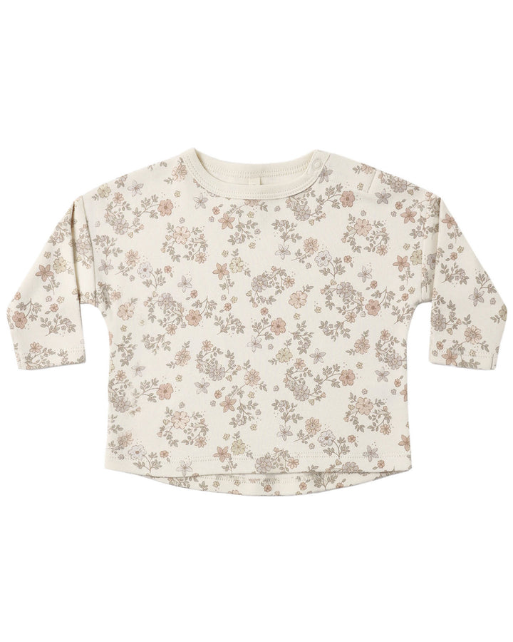 Quincy Mae LS Tee/Pant SET - Floral Vine