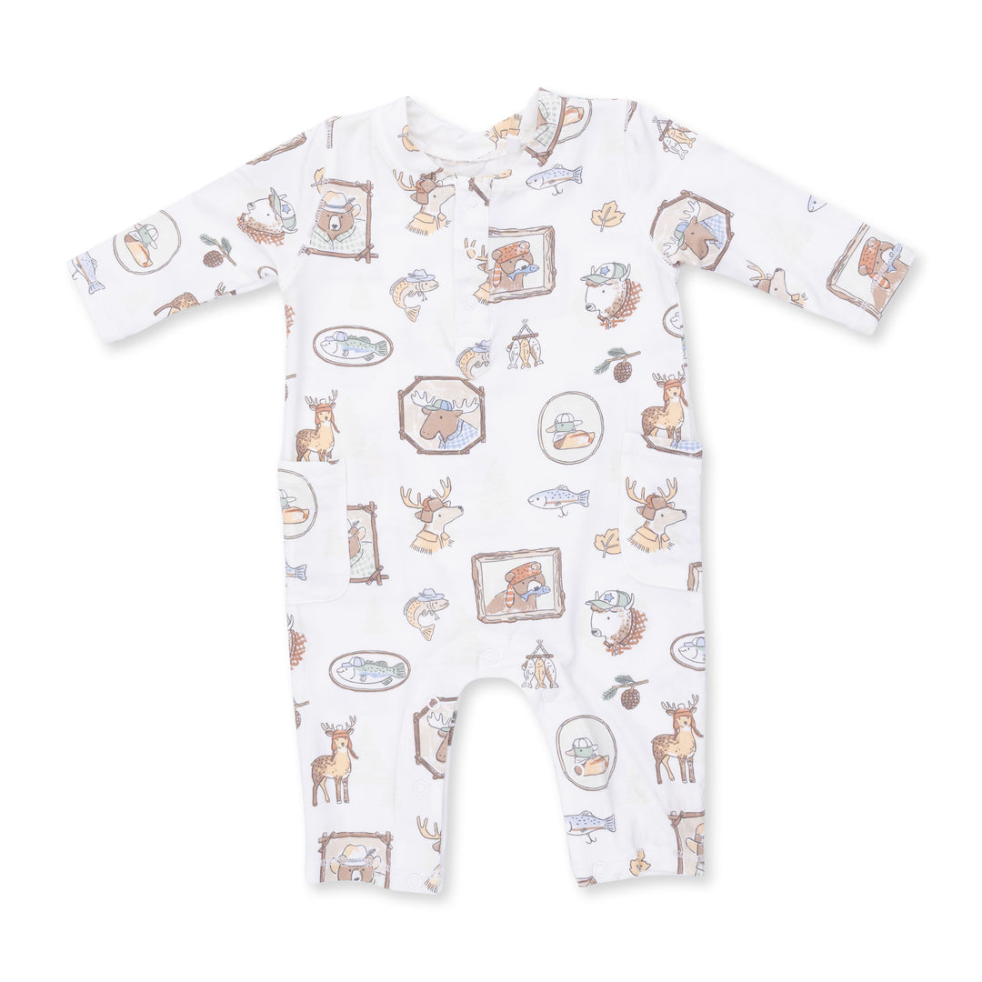 Angel Dear Woodson's Family Cabin Uni Romper