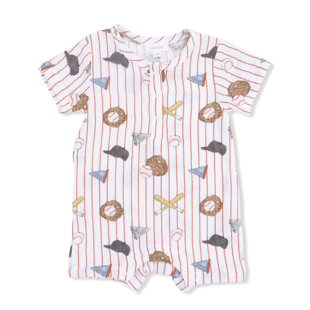 Angel Dear Vintage Baseball Stripe Henley Shortall