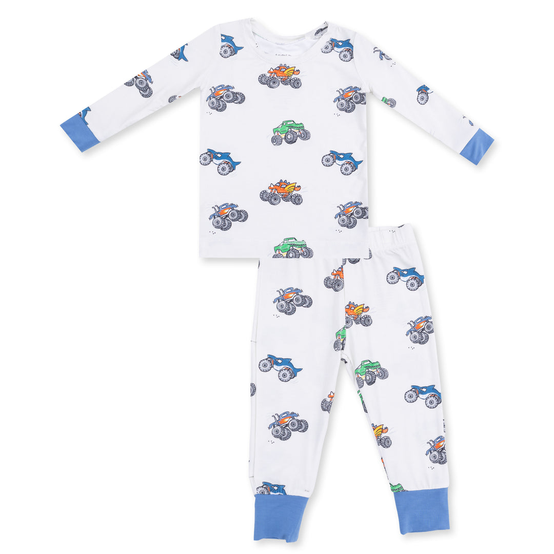 Angel Dear Monster Trucks LS Loungewear Set