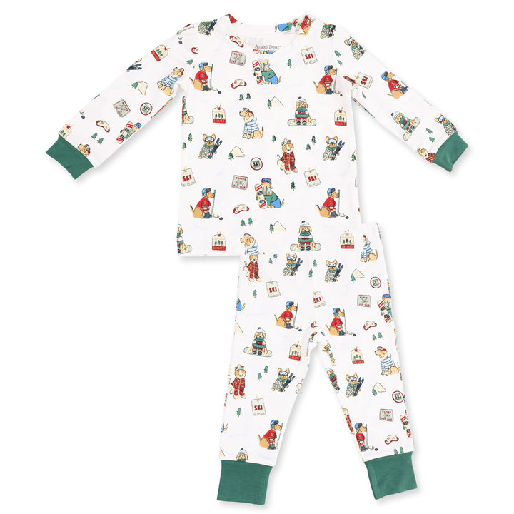 Angel Dear Winter Sports Dogs LS Loungewear Set