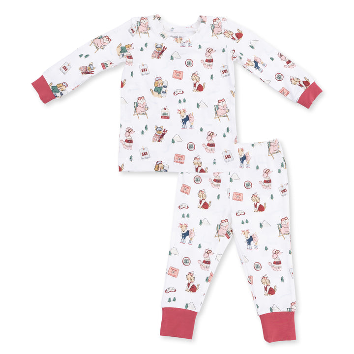 Angel Dear Winter Sports Dogs LS Loungewear Set