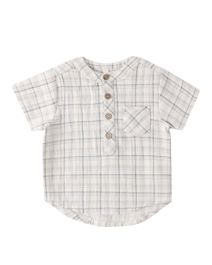 Quincy Mae Jaxon Plaid Shirt/Utility Short SET