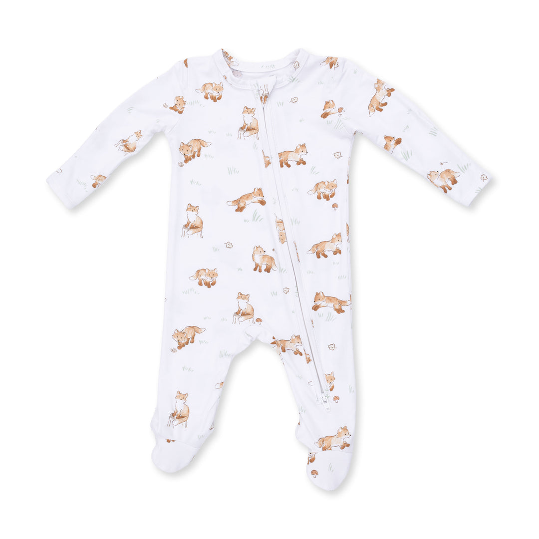 Angel Dear Little Explorer Fox 2 Way Zip Footie
