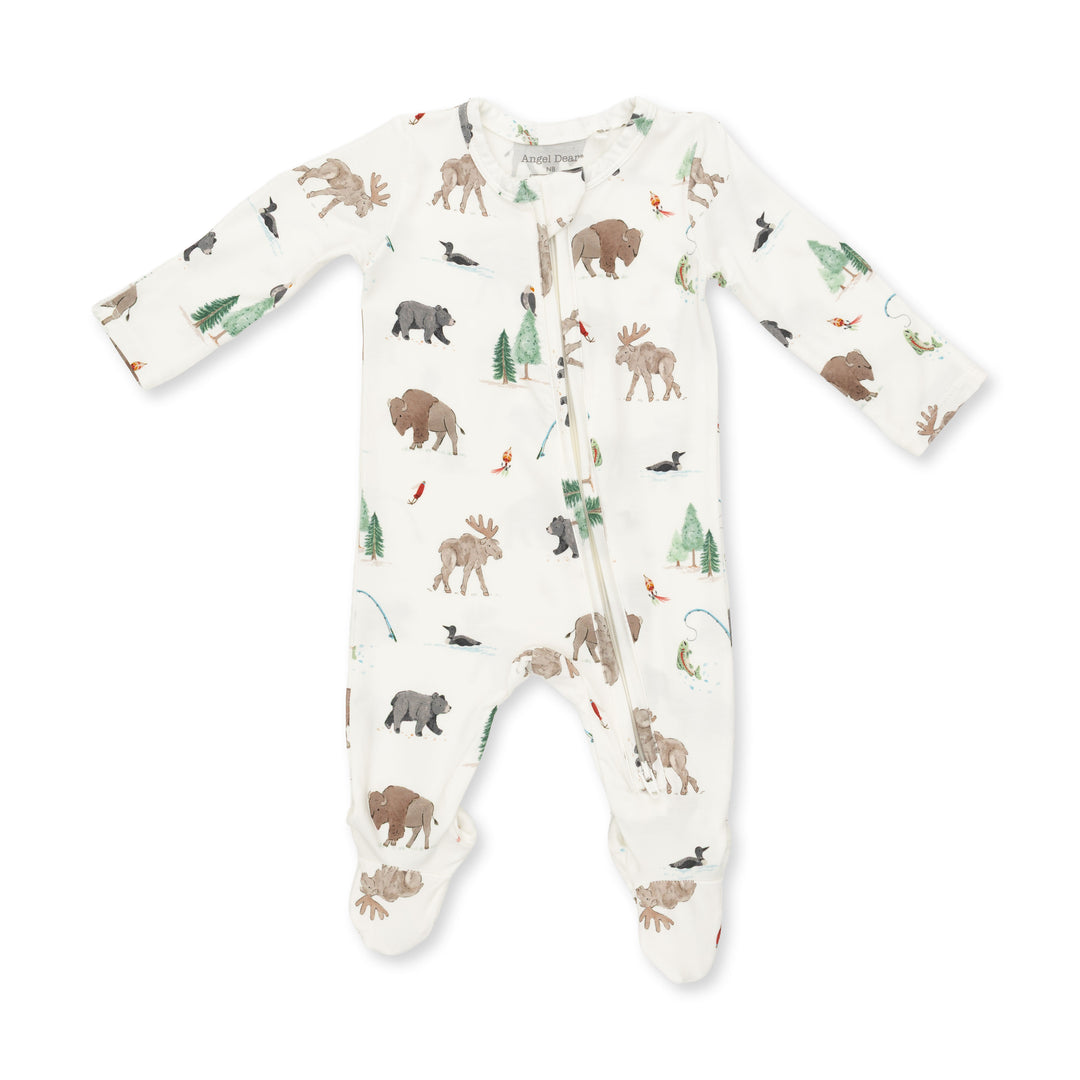 Angel Dear Northern Woodland Animals 2 Way Zip Footie