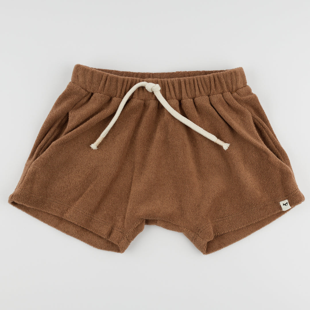 Oh Baby! Puppies Print Raw Edge Tee/Terry Jamie Short SET