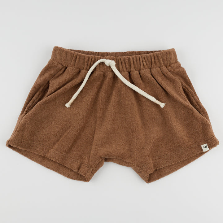 Oh Baby! Puppies Print Raw Edge Tee/Terry Jamie Short SET