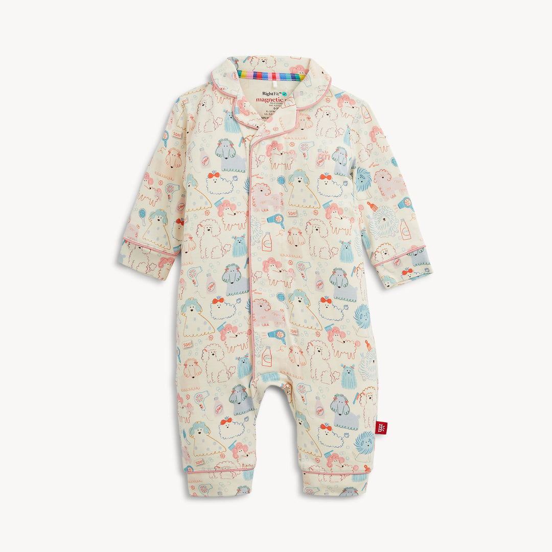 Magnetic Me Poodle Pawlor Romper w Piping