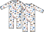Angel Dear Vintage Ski Patches Uni Romper