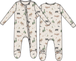 Angel Dear Northern Woodland Animals 2 Way Zip Footie