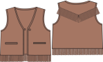 Angel Dear Western Fringe Vest
