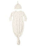 Quincy Mae Knotted Baby Gown/Hat SET - Celestial Skipper & Scout 
