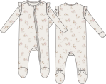 Angel Dear Explorer Puppy Ruffle 2 Way Zip Footie