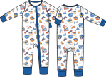 Angel Dear Vintage Ski Patches Convertible Romper