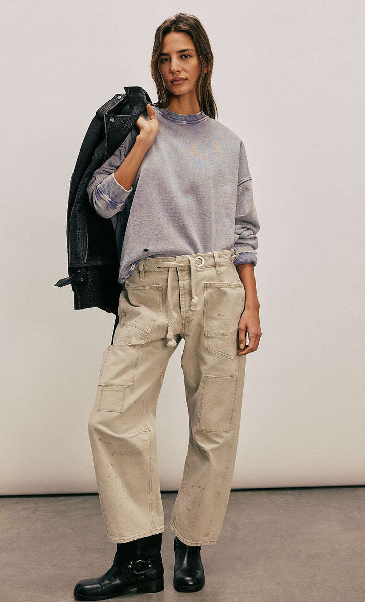 Free People Moxie Low Slung Pull-On Barrel Jeans Skipper & Scout 