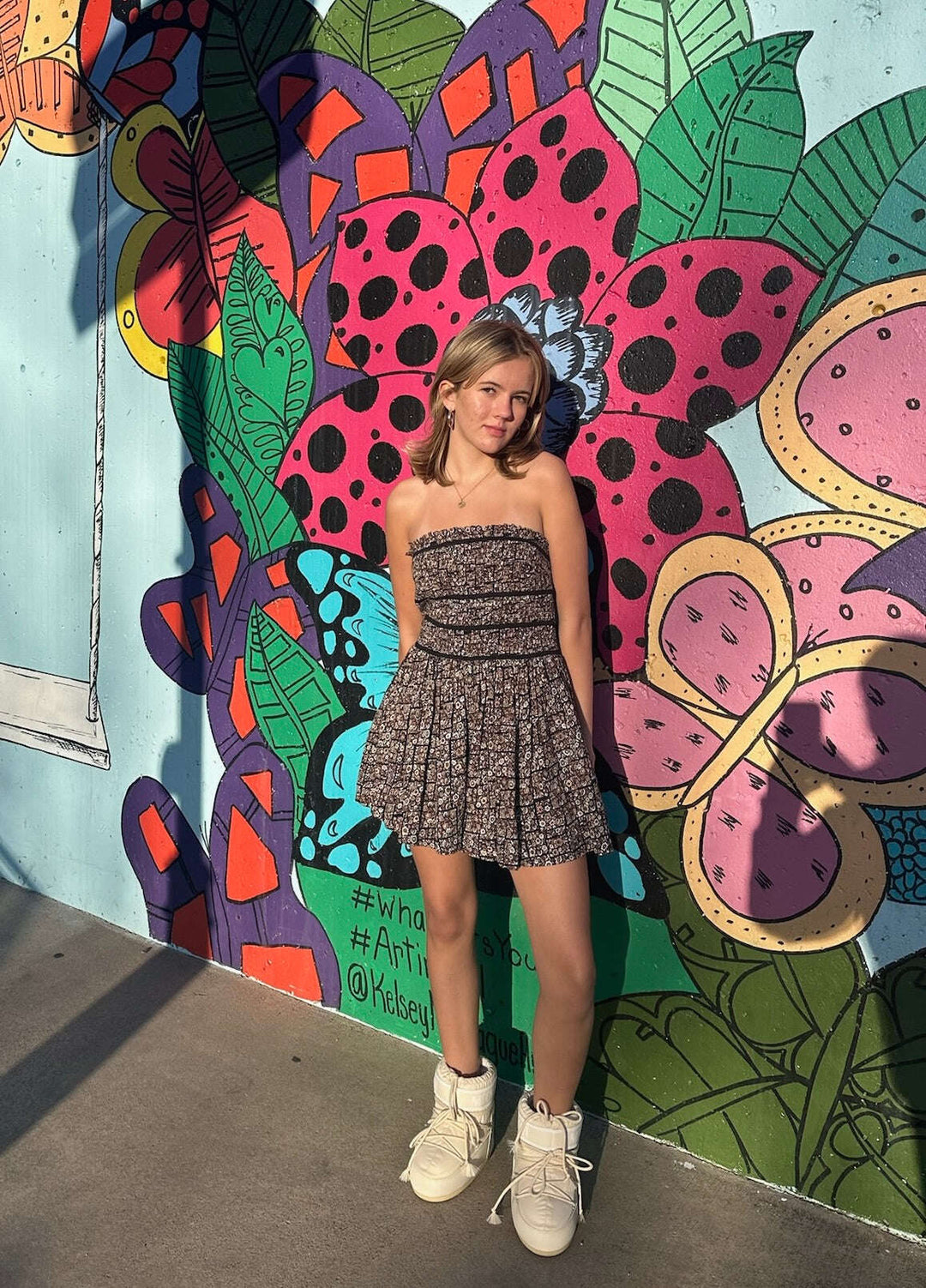 Free People Bali Checked Out Printed Romper Skipper & Scout 