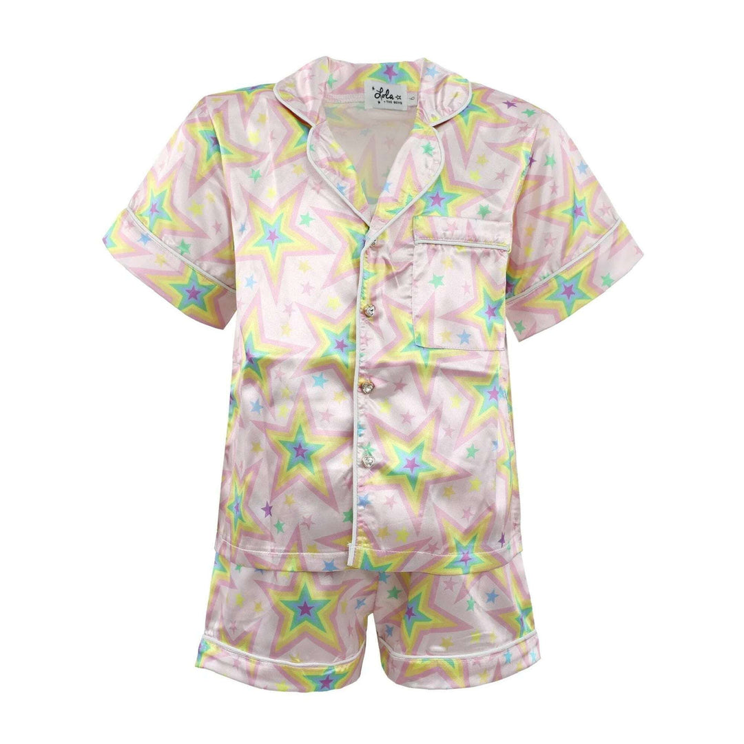 Lola & the Boys Stars Silky Short Set Skipper & Scout 