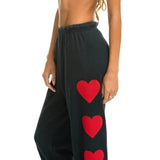 Aviator Nation Heart Stitch 4 Sweatpant - Charcoal