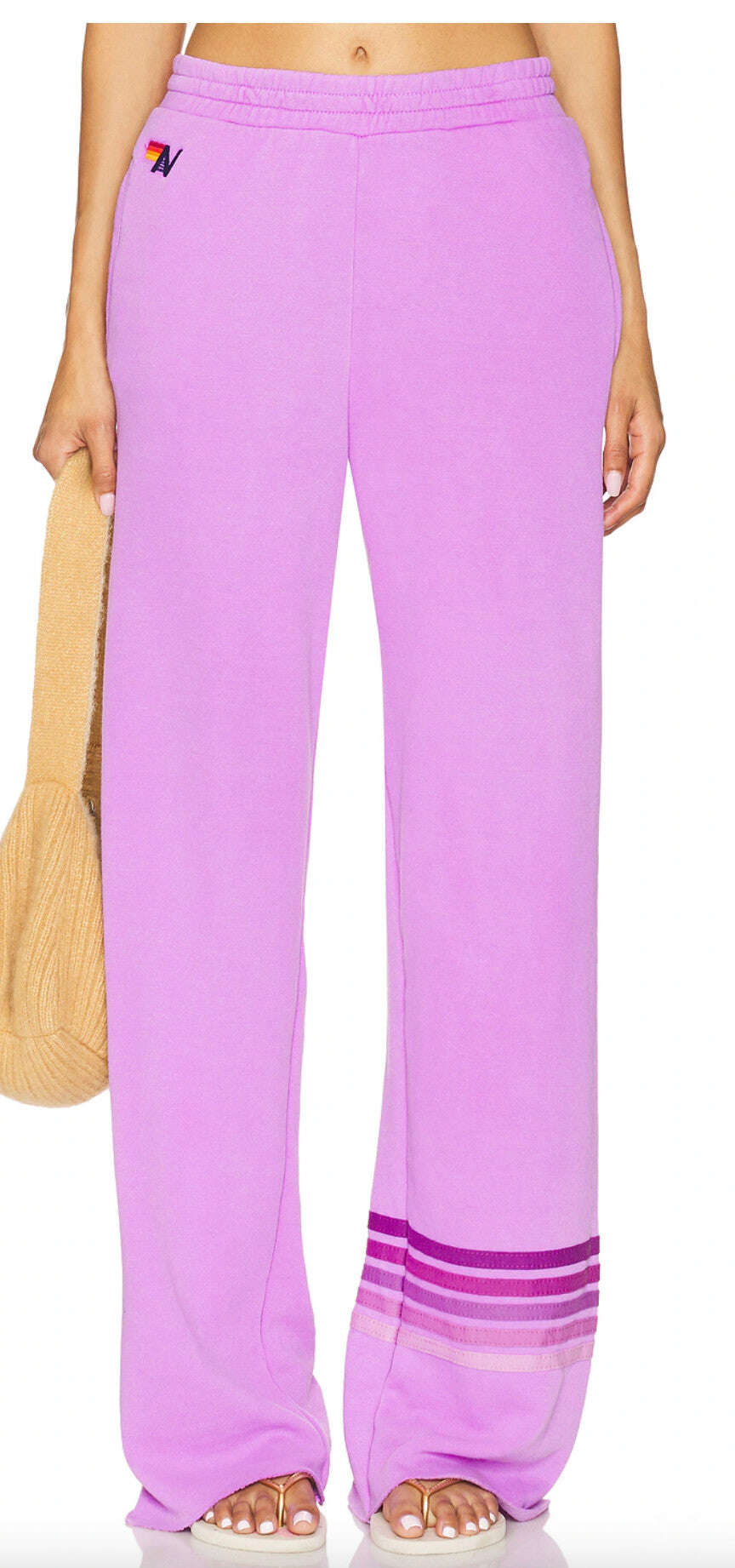 Aviator Nation Rugby Stitch Wide Leg Sweatpant Skipper & Scout 