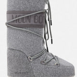 Moon Boot Icon Grey Felt Tall