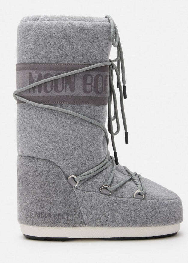 Moon Boot Icon Grey Felt Tall Skipper & Scout 