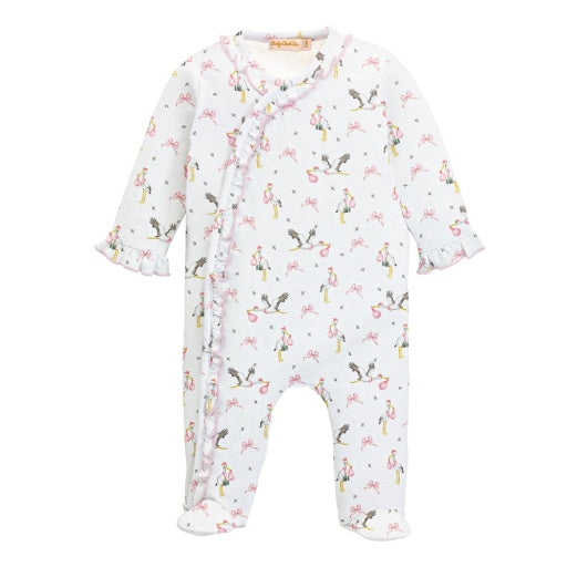 Baby Club Chic Welcome Baby Ruffle Footie - Pink