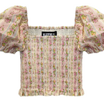KatieJNYC Marlee Top - woflow - Shabby Floral Stripe