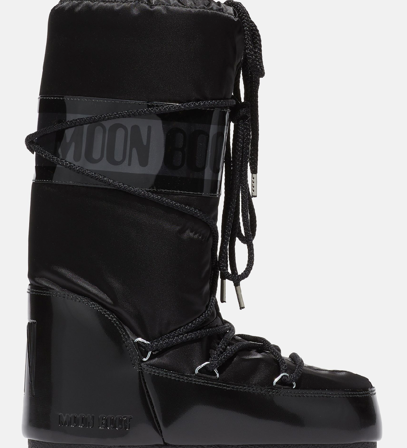 Moon Boot Icon Glance Tall - woflow - Black